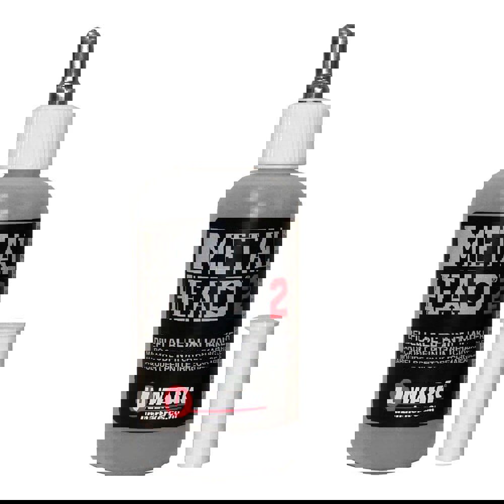Markers & Paintsticks; Marker Type: Liquid Paint Marker; Tip Shape: Point; Color: Metallic Silver; Ink Type: Oil Base; Tip Type: Ball Point; For Use On: Concrete; Metal; Steel; Lumber; Stroke Width (Fractional Inch): 5/64; Minimum Temperature (C - 2 Decim